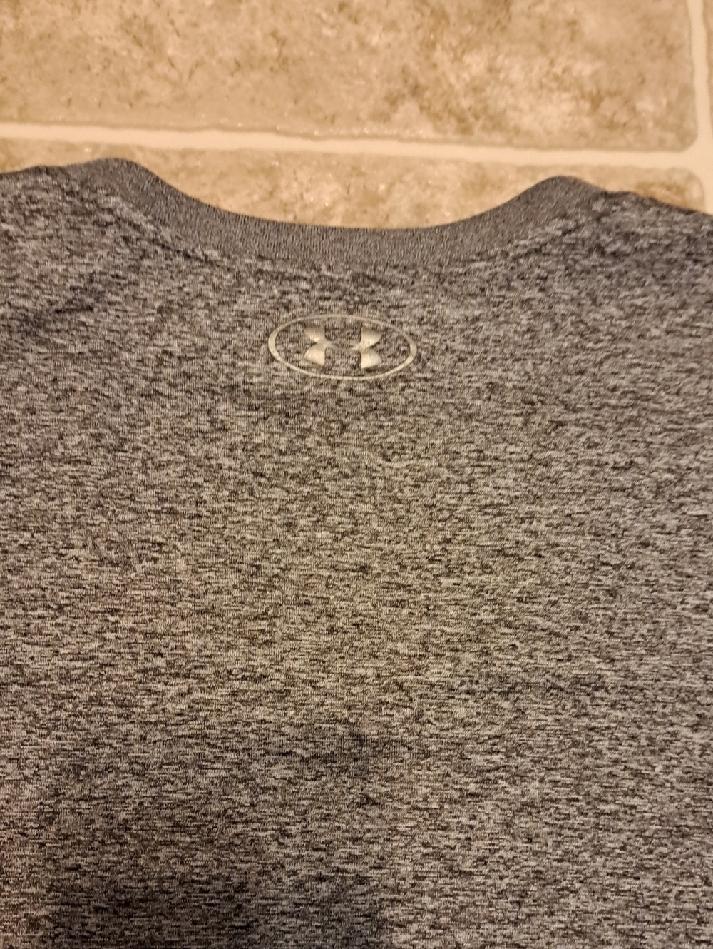 Lot Of 2 Under Armour Heat Gear- Blue Heather- Gray Heather Performance Tee - Picture 11 of 13